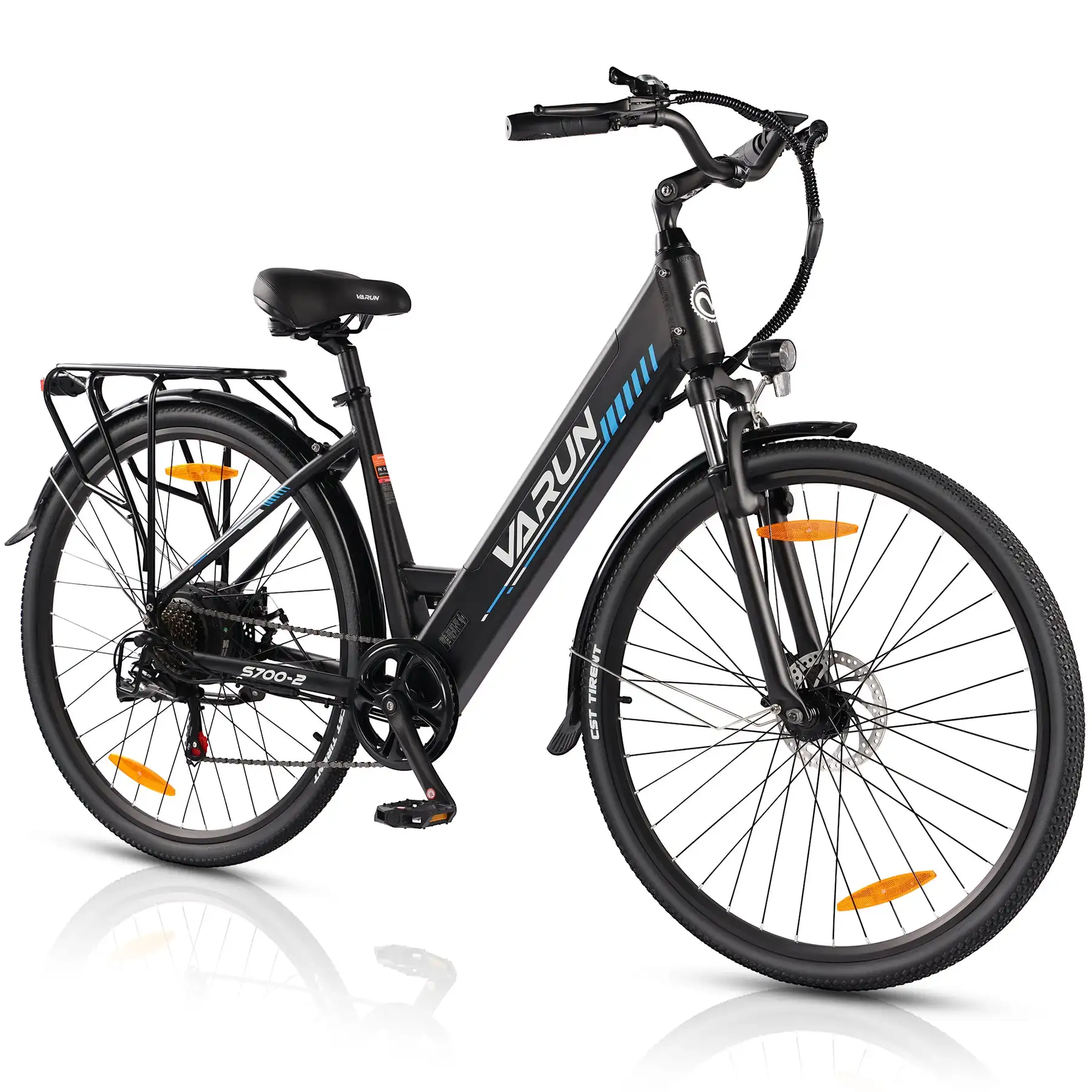 VARUN S700 Pedal-Assisted Electric City Bike with Rear Hub Motor Integrated Lithium Battery Smart Controller Long Range (60km)