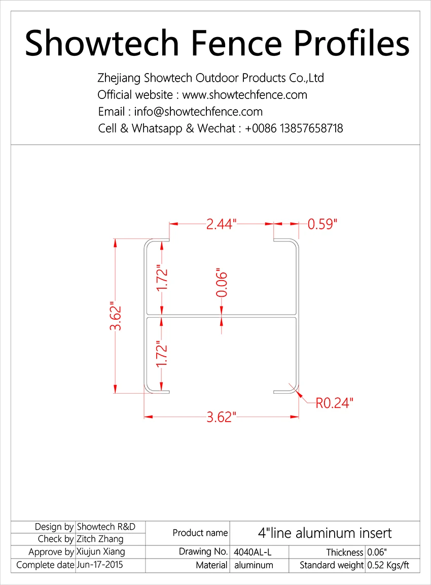 Aluminum Stiffener For 4" X 4" Line Post,Aluminum Stiffener For 101mm X