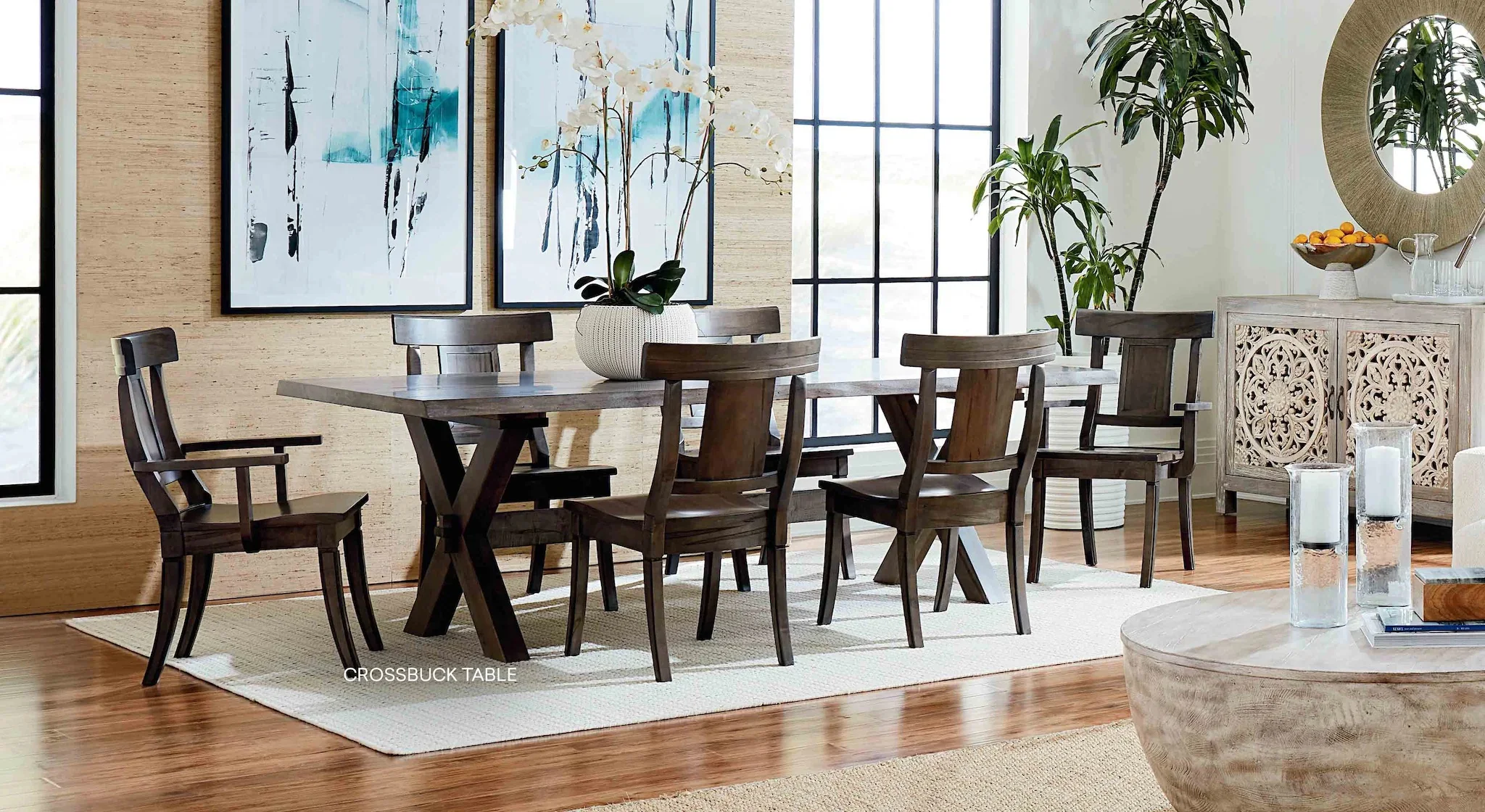 Large Size Luxury Modern Solid Wooden Dining Table And Chairs With