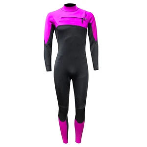 Women 3/2MM Surfing Freediving Neoprene Wetsuit Men Chest Zip Long Sleeve Full Body Clothing Diving Suit