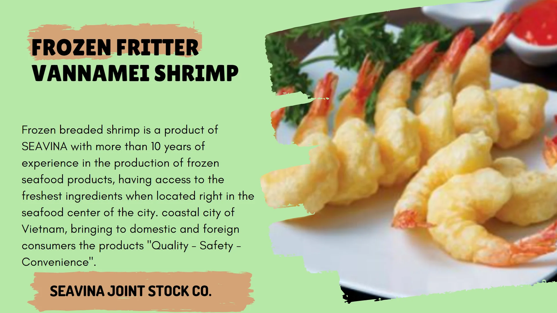 Hot Sales Frozen Fritter Vannamei Shrimp Selected Shrimp Deep Fried