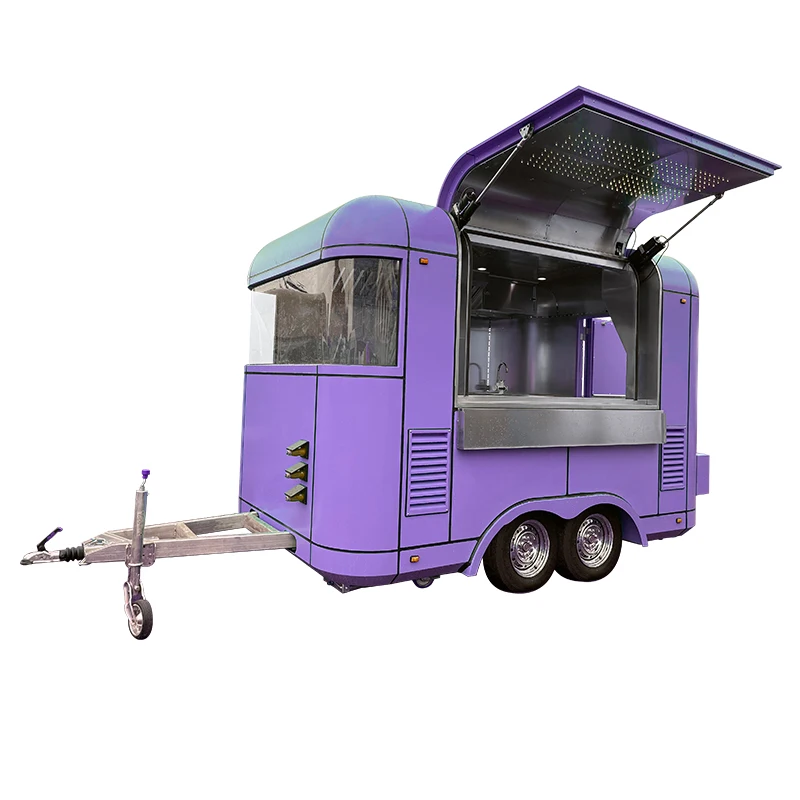 Kwaliteit Traction Snack Dining Truck Goedkopere Food Trailer Straat Mobiele Hot Dog Food Karren te koop