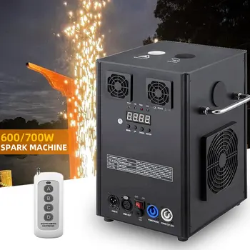 Topflashstar 700W Electric Fireworks Machine DMX 512 Wireless Remote Control Cold Spark Machine for Wedding Parties Metal