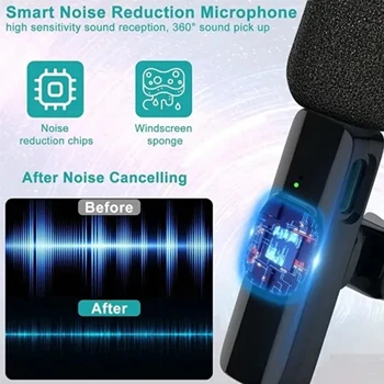 Mini Microphone Wireless Lavalier Lapel Portable Microphone  Professional Noise Reduction Recording  Mic for Camera detail image