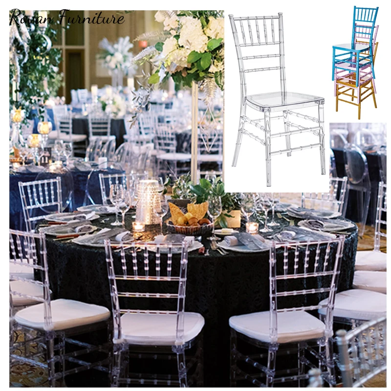 RTS TOP Plastic Resin Chair Lowest Price Wedding Dining Rentals clear Black  Wedding Chair