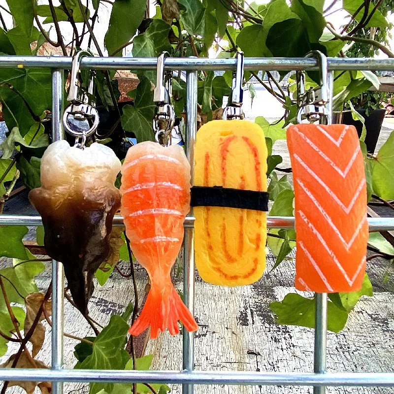 Taiyaki giapponese per cibo di strada Kawaii, torta di pesce Narutomaki, portachiavi con cordino per telefono, ciondolo per telefono con cibo asiatico, ciondolo per telefono con pane di pesce  36