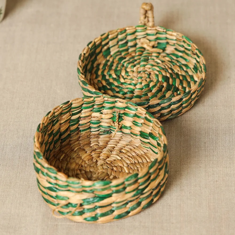 Customizable Sizes Hot Trend Water Hyacinth Organizer Container Storage Boxes Woven Basket Box