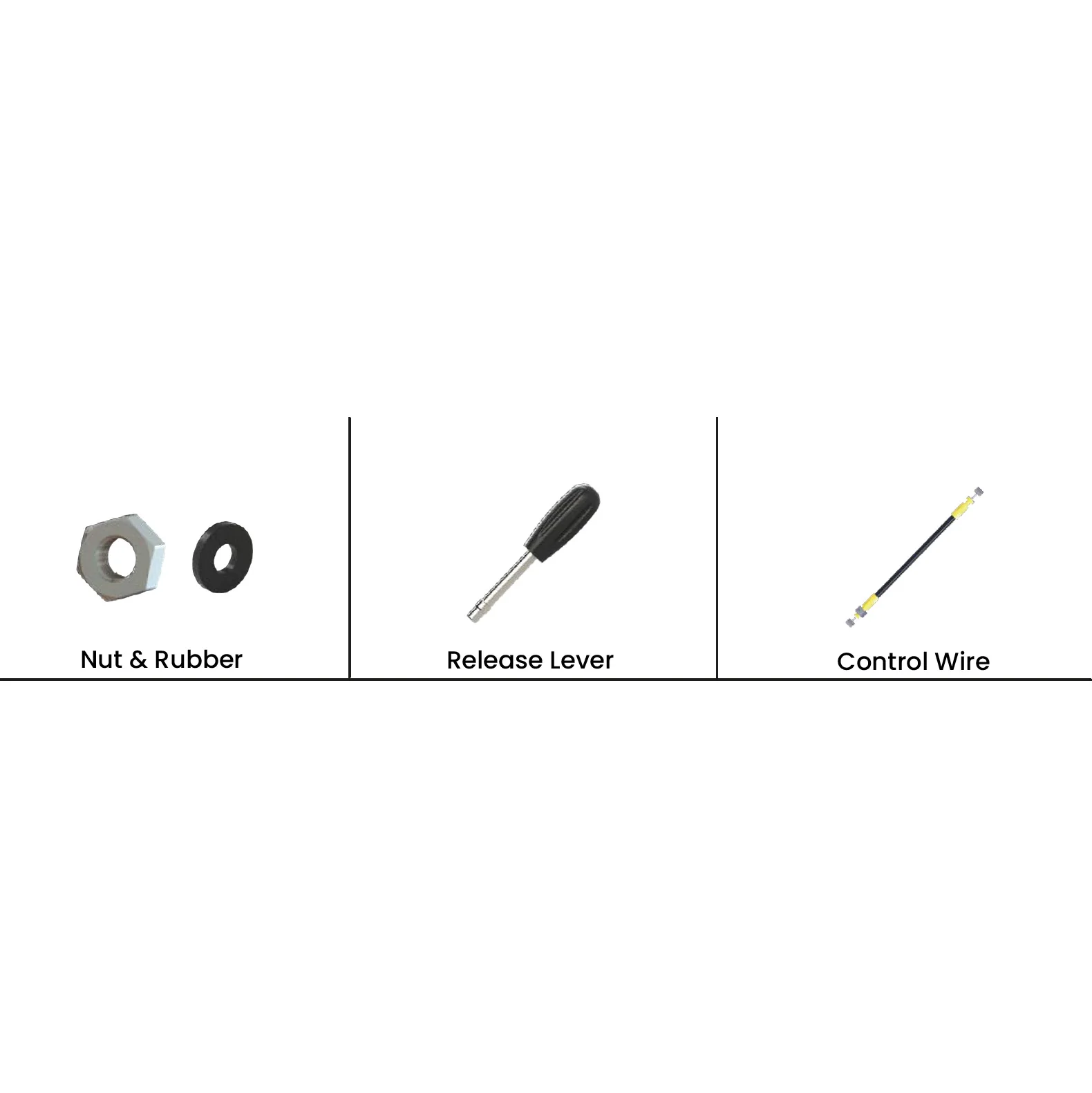 URL23-200 Release Lever for Lockable Gas Spring Strut Control Handle Mechanism 200 mm Auslosehebel Operating Cone Grip Arm