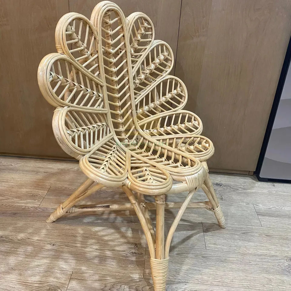 100 Rattan Natural Durable Rattan Petal Kids Chair Customized Size Flower Shape Buy Kids