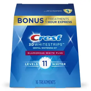 Cr est 3DWhite strips, Glamorous White, Teeth Whitening Strip Kit, 28 Strips (14 Count Pack)