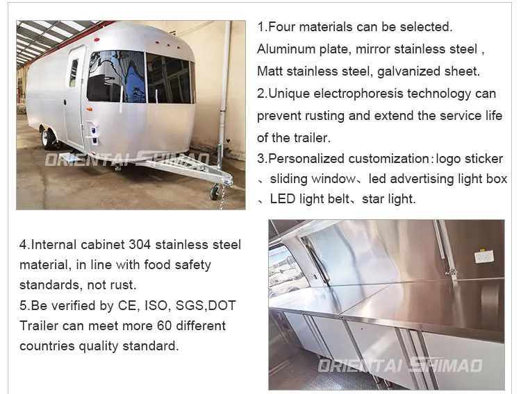 Oriental Shimao New Developed Outdoor Camper Trailer Airstream Folding Camping Trailer For Sale