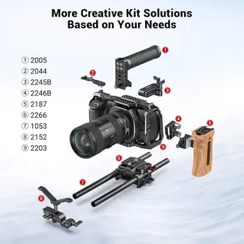 SMALLRIG BMPCC Baseplate for Manfrotto 501PL Compatible with Black Design Pocket Cinema Camera 4K & 6K  2266 product image