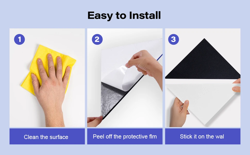 Acoustic Panels Self-Adhesive Soundproof High Density Pet Felt Acoustic Panel 12\"x12\"x0.4\" Square Panels for Home Office supplier