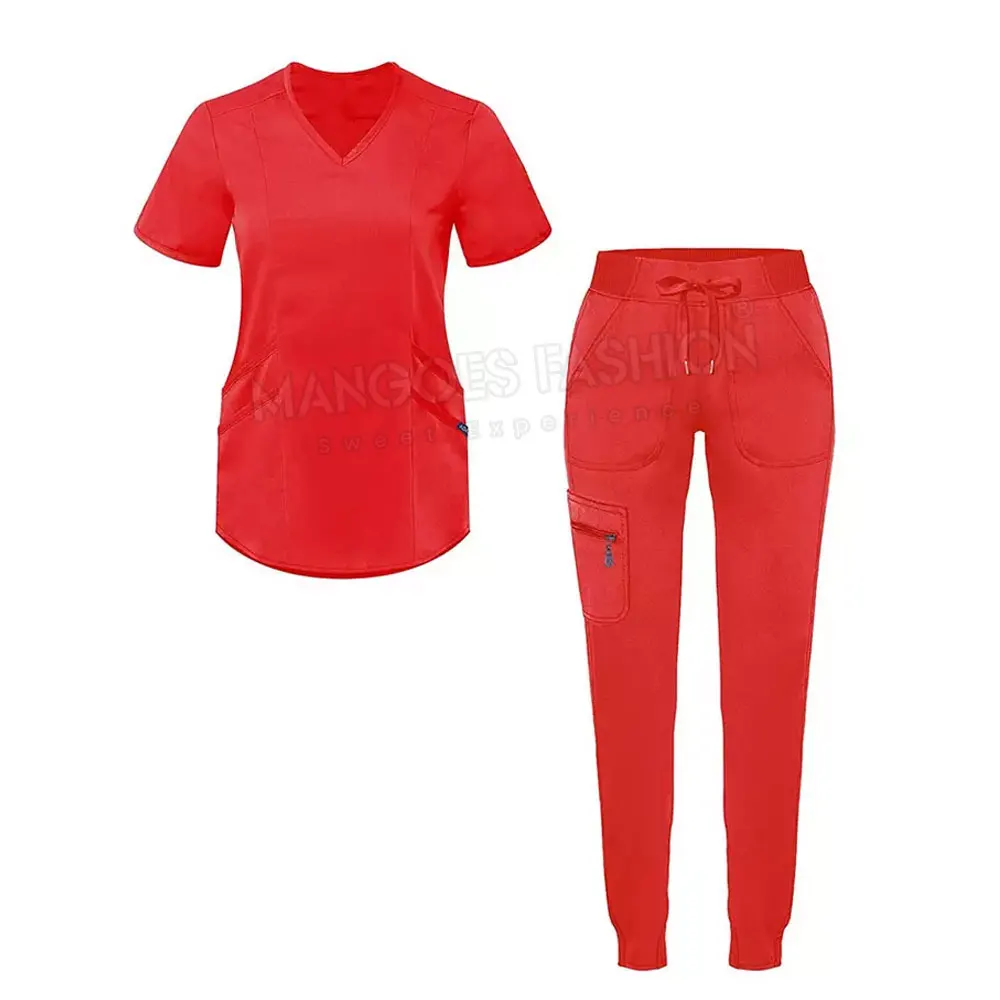 Plus Size Hospital Medical Nurse Uniform Stretch Breathable Women Sets