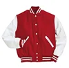 Red Varsity Jacket with White Sleeves