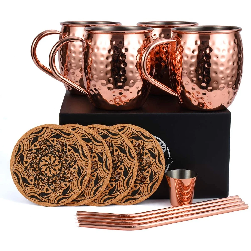 Stainless Steel Mint Julep Cup 12oz Copper Moscow Mule Mug Mugs Metal