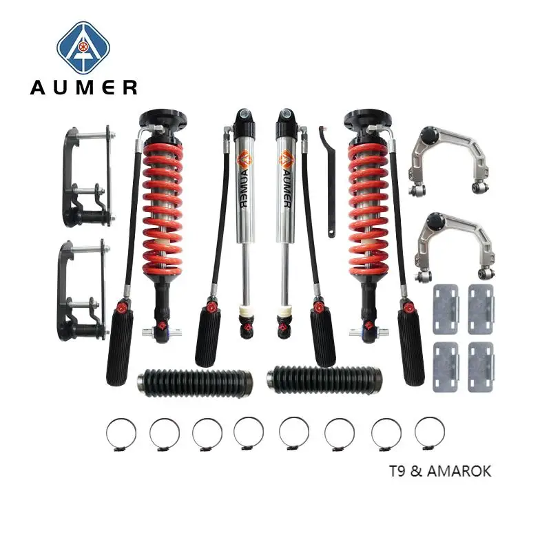 Aumer 4x4 Compression and Rebound Adjustable Shock Absorber Lift Suspension Kit for Ford Ranger Wildtrak T6 T7 T8 T9 MAZDA BT50