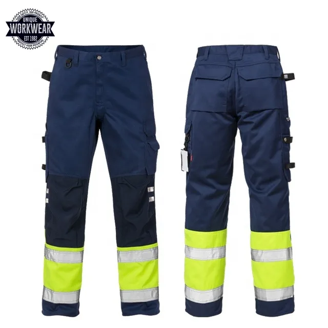 New High Visibility Cargo Pants Custom Quality Work Trousers Hi Vis Bottom Working Trousers Men