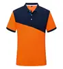 Orange with navy blue
