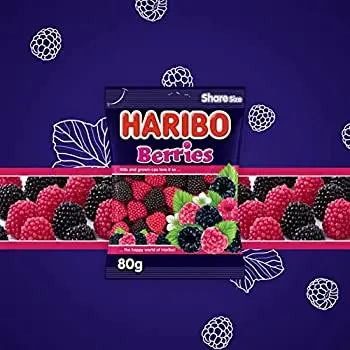 Конфеты Haribo Berry Gummi 80 г x 24 свежий запас и новая дата оптовая продажа из