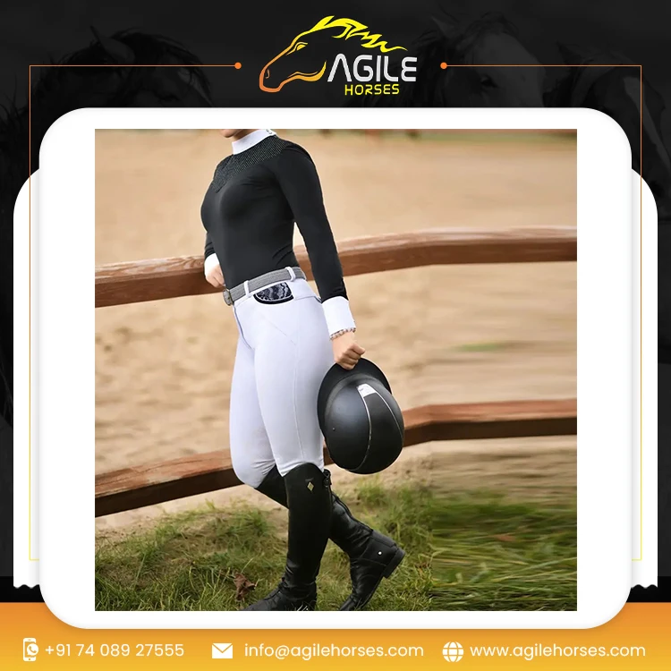 High Quality Horse Riding Shirt Base Layer Polo Equestrian Womens Kids