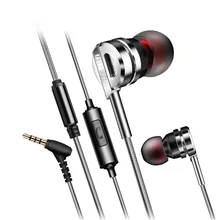 Professional QKZ DM9 Wired Headset Hi-Fi Stereo Gaming Sports Waterproof Headphones In-Ear Metal Monitor Earbuds Earphone DM9