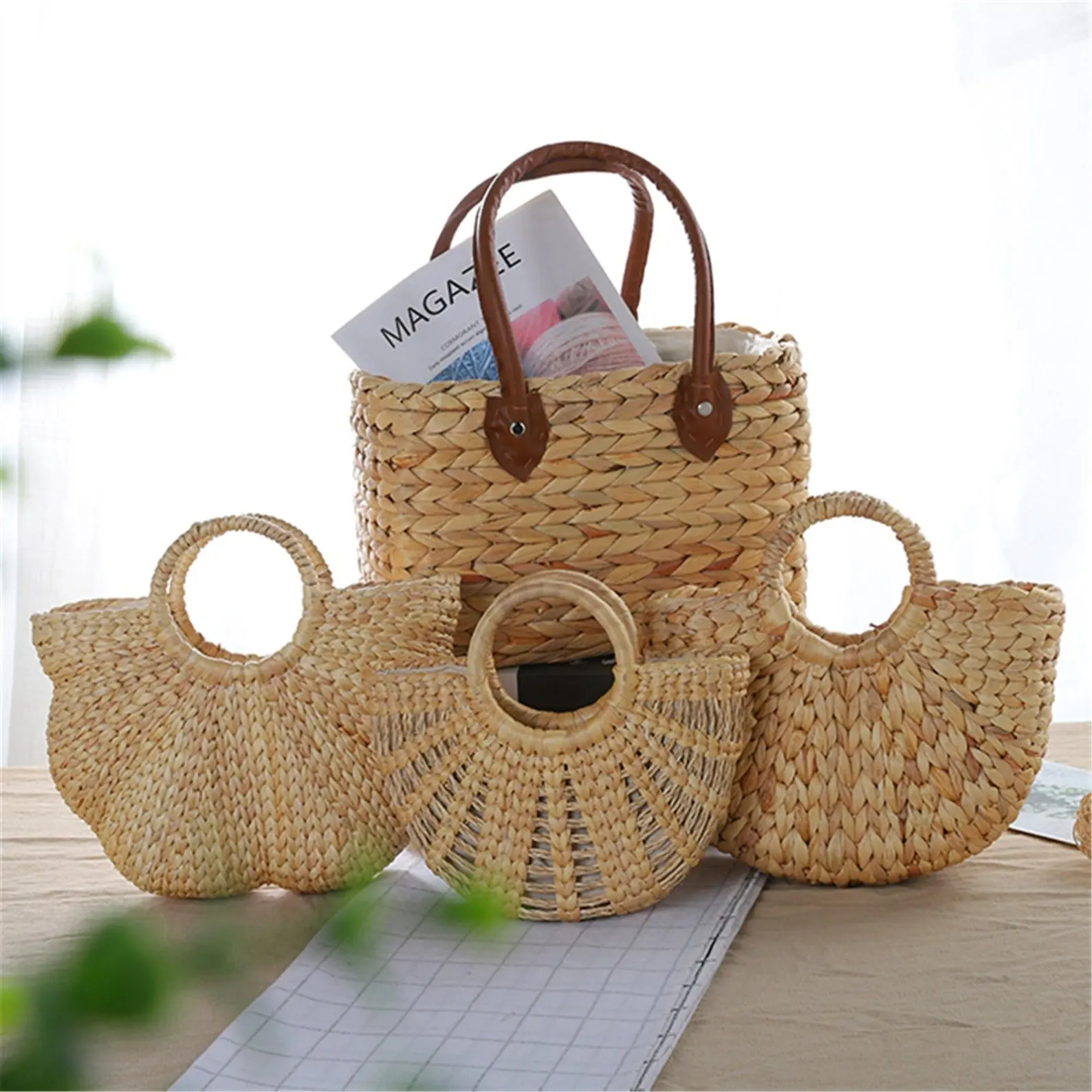 Shop Eco-Friendly Water Hyacinth Bags Wholesale Available