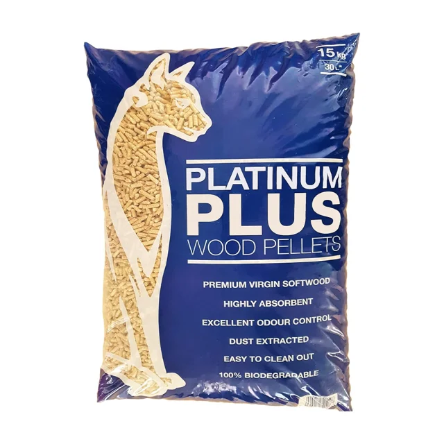 Premium Virgin Pine Wood Pellet Platinum Plus Cat & Kitten Litter Wood