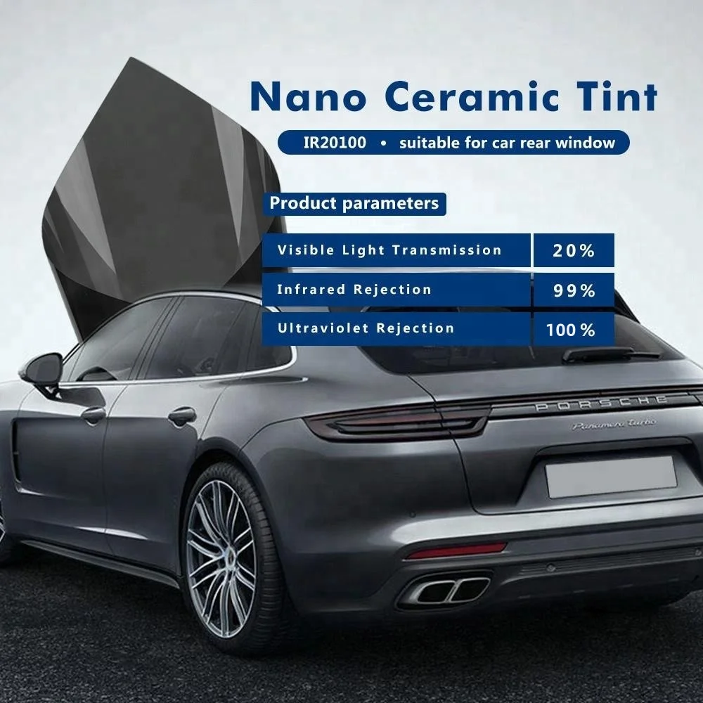 Light Blue solar tint 100% UV proof nano ceramic tint car window film 