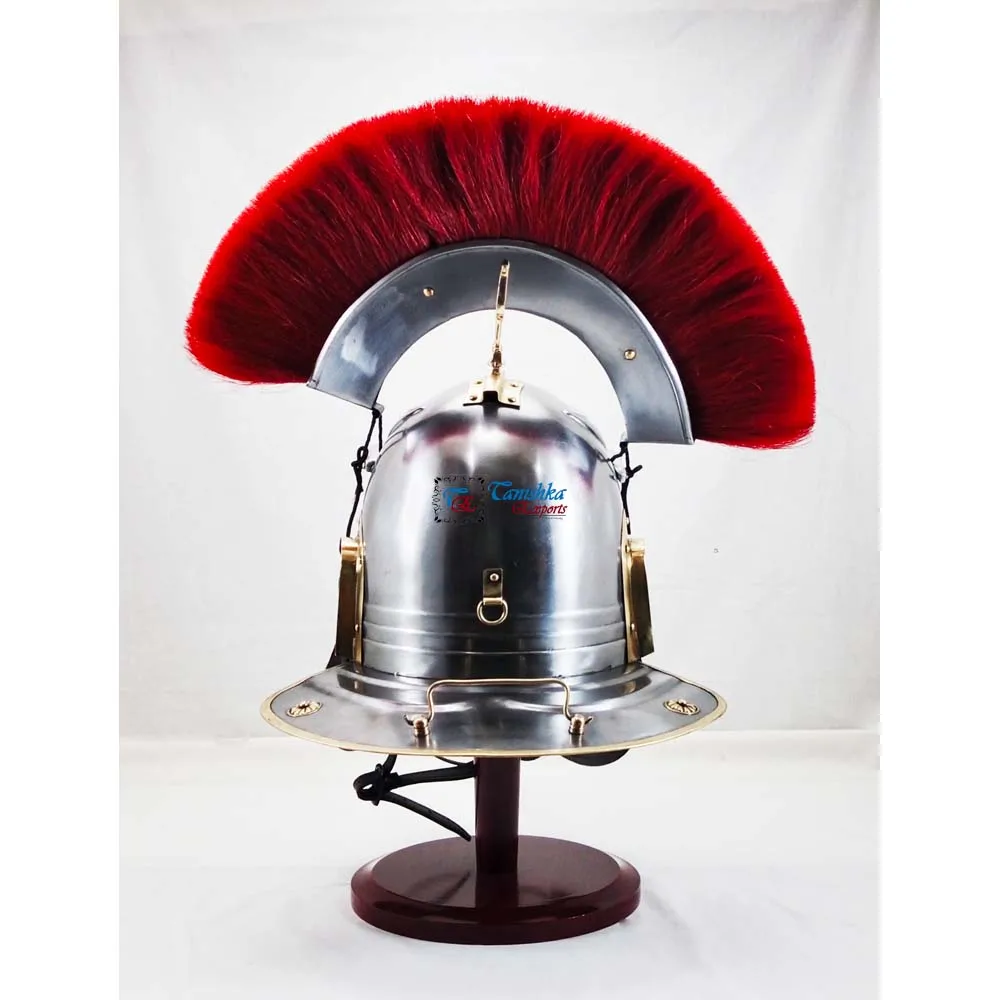 Medieval Roman Centurion Helmet With Display Stand Warrior Spartan ...