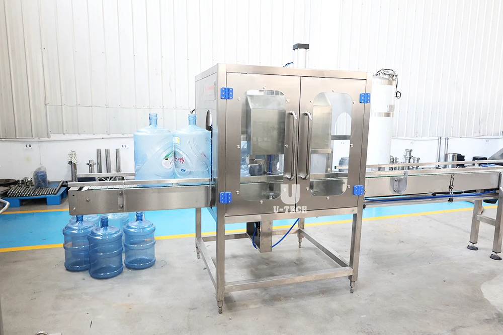 Automatic 10 16 19 liter 20 liter 5 gallon barrel bottle water washing filling machine line