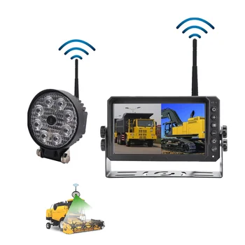 Melia 2.4GHZ Wireless AHD 720P Full Color IP69K Car Working Light Camera With LED 6500K Lamp