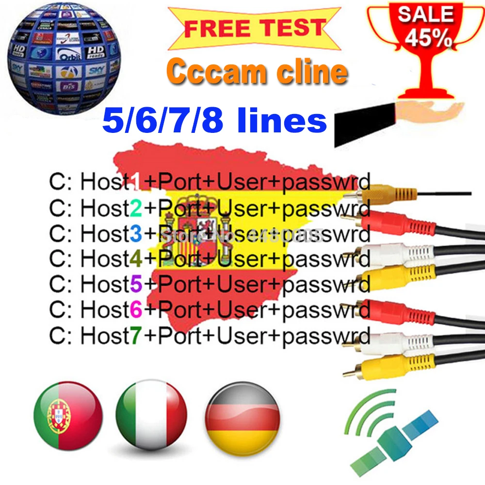 1 Year Europe Cccam 58 Lines Egygold Oscam/icam/cccam For Poland