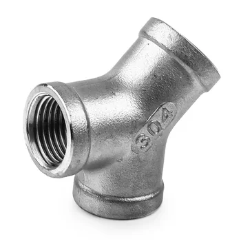 BSP Female Y Shaped splitter 304 Stainless Steel Pipe Fitting 3 Way Female Y Connector Coupling Adapter