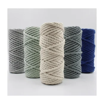 3 Piezas Hilo Para Macrame, Hilo De Algodon(3 Mm X 100 M), 100% Cuerda De Macramé De Algodón