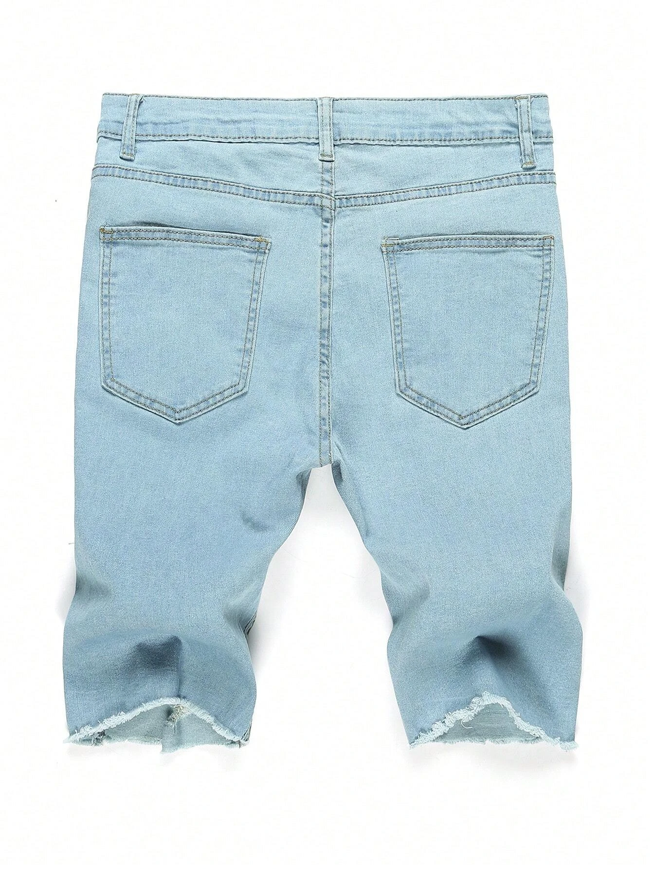 Custom High Quality Vintage Acid Washed Sun Faded Baggy Denim Shorts Solid Color Streetwear Men's Cargo Denim Jeans Shorts