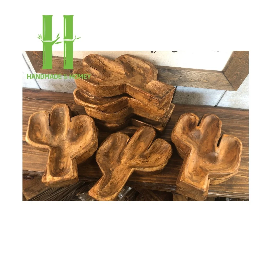 Wood Heart Shape Dough Bowl Wooden Dough Bowl Oem Custom Handmade Dough