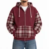 Burgundy and cream plaid