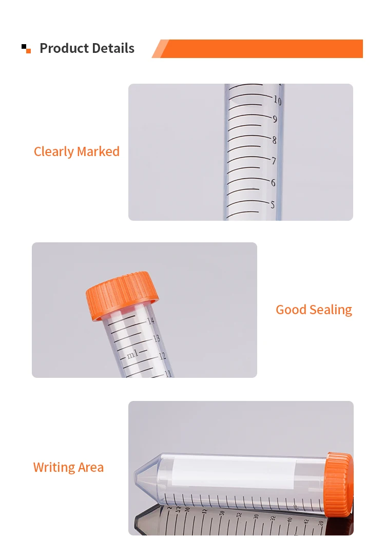 Centrifuge Bottle 250ml 500ml Plastic Medical Sterile Centrifuge Tube