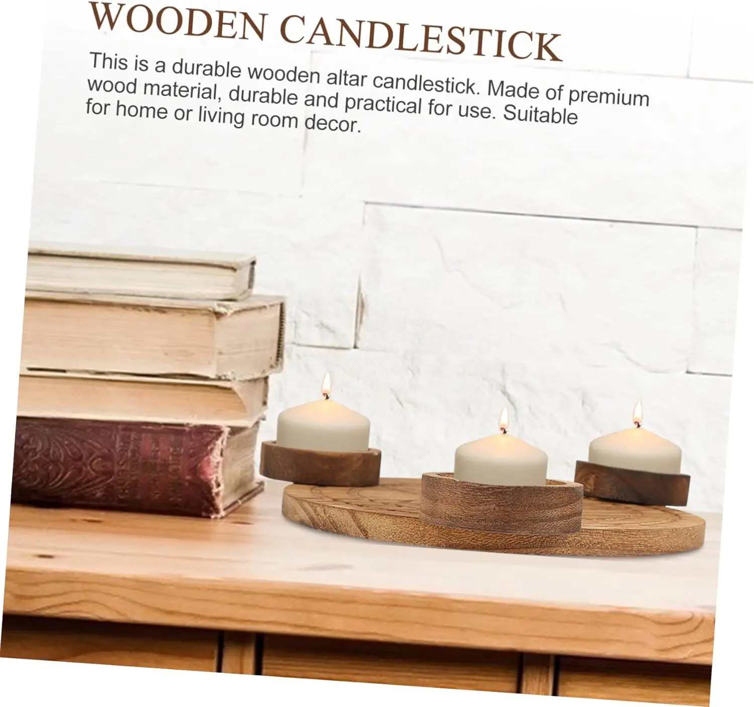 itrimaka Vassoio 'Altare delle Streghe,Portacandele pentacolo | Portacandele pentacolo in Legno con Design Pentagramma per tarocchi Wiccan, Matrimonio