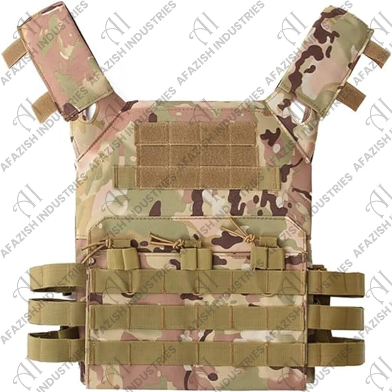 Tactical Plate Carrier Vest With Multiple Attachment Options Available ...