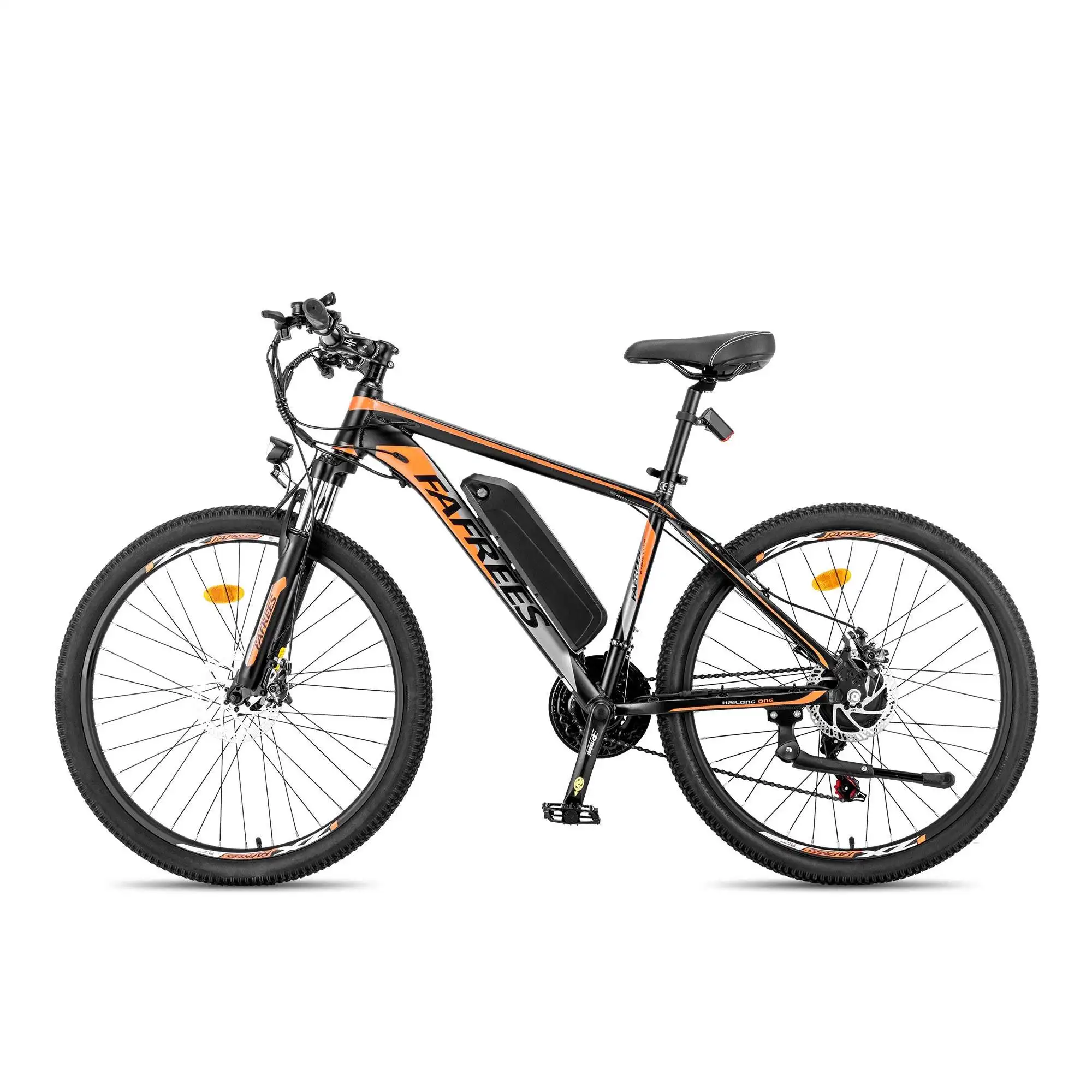 Fafrees Hailong One EU Road Bike Rear Hub Motor 48V Lithium Battery 15AH Capacity Disc Brake System Steel Frame Black/Orange