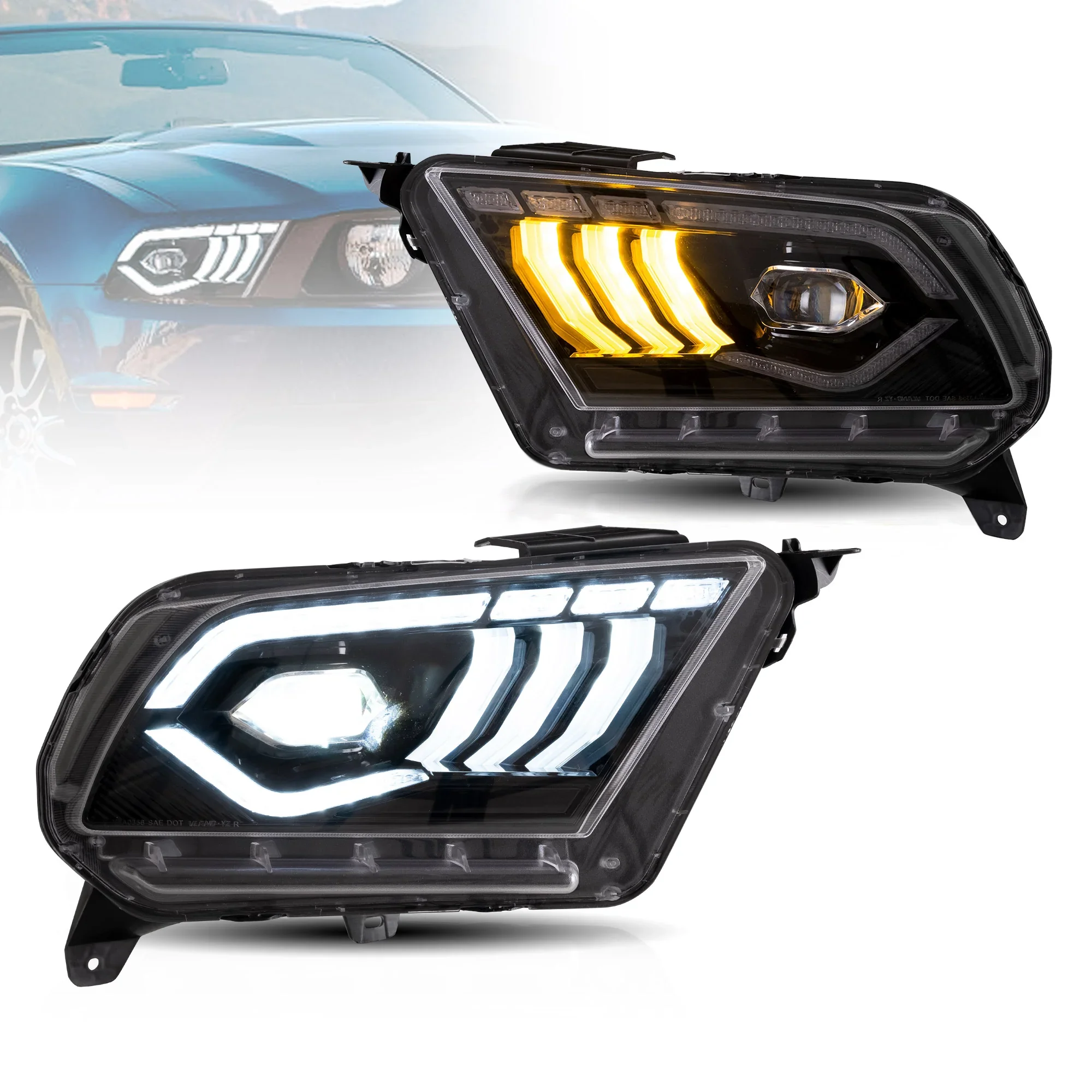 VLAND LED Projektor Scheinwerfer fur Ford Mustang 2010 2014 5th Gen Alibaba