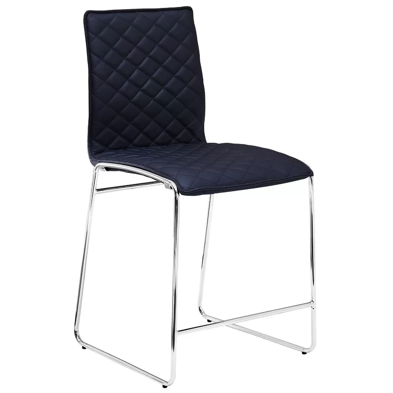 Nordic Fancy Modern Gary Leather Fabric Bar Stool With Round Back