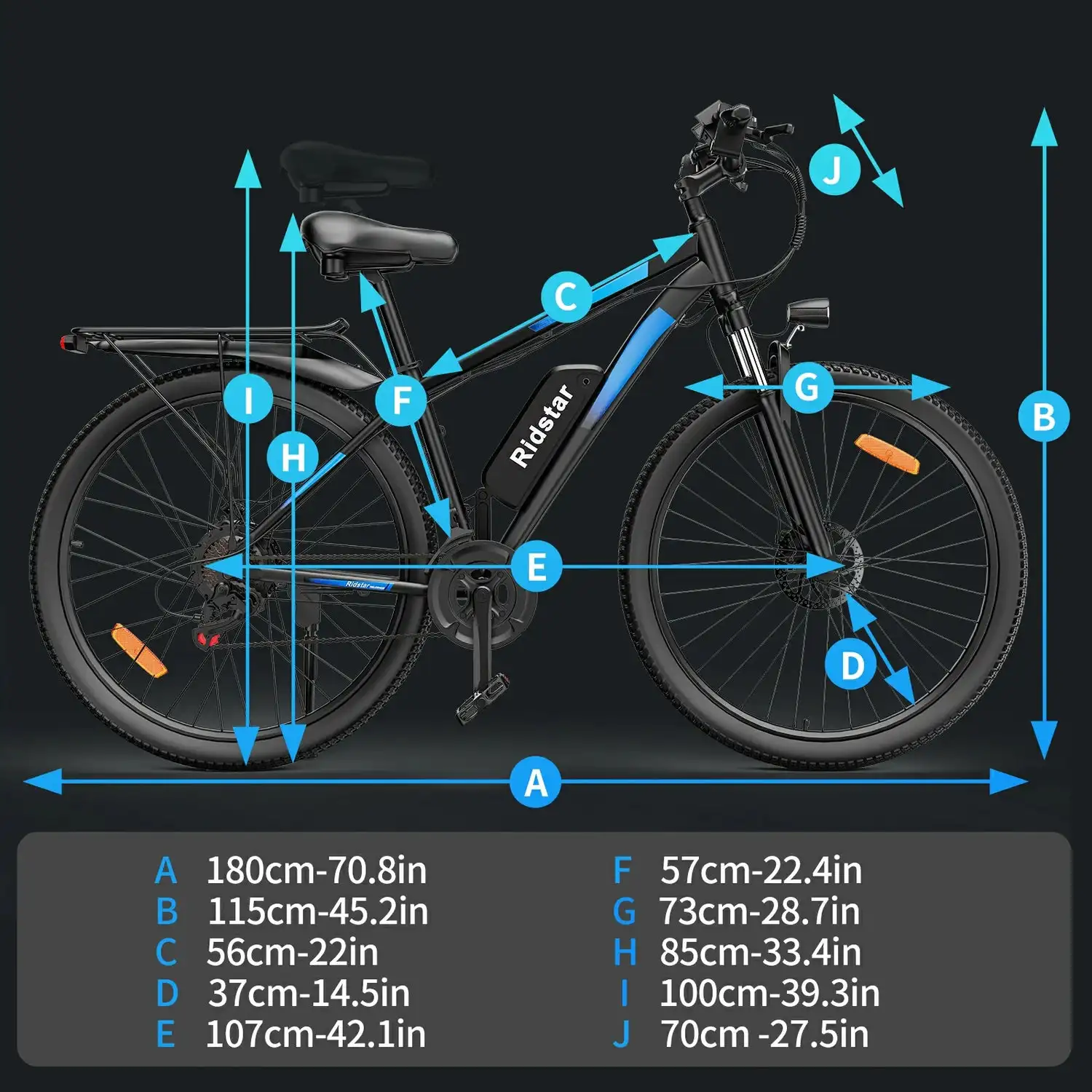 RIDSTAR S29 Pro 29\" Electric Mountain Bike with 1000W Motor and 48V 15.6Ah Battery