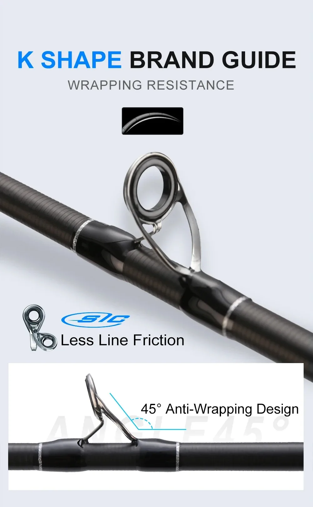 HSD Silver Fox Fishing Rod - High Carbon, K Shape Guide