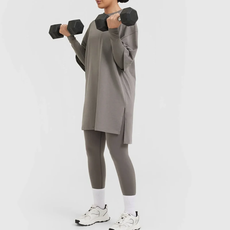 Aola Custom High Quality Islamic Modest Sportswear Active Wear Muslim Loose Top Workout Running Gym T Shirt for Women