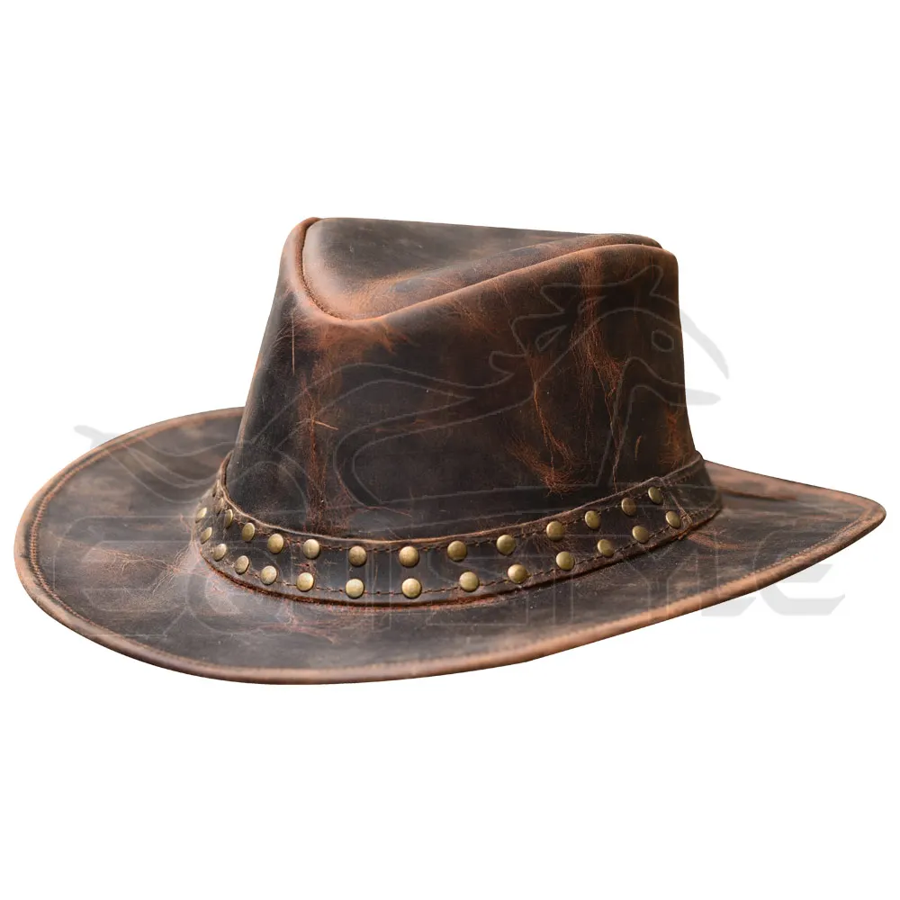 Australian Western Hats For Mens And Women Custom Design Brown Genuine