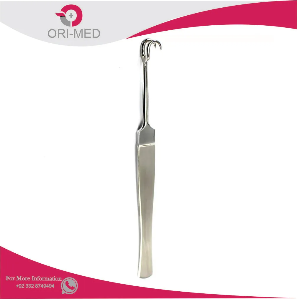 Premium Tracheal Hook Retractor Wound Retractors 16 Cm 2 Sharp Prongs