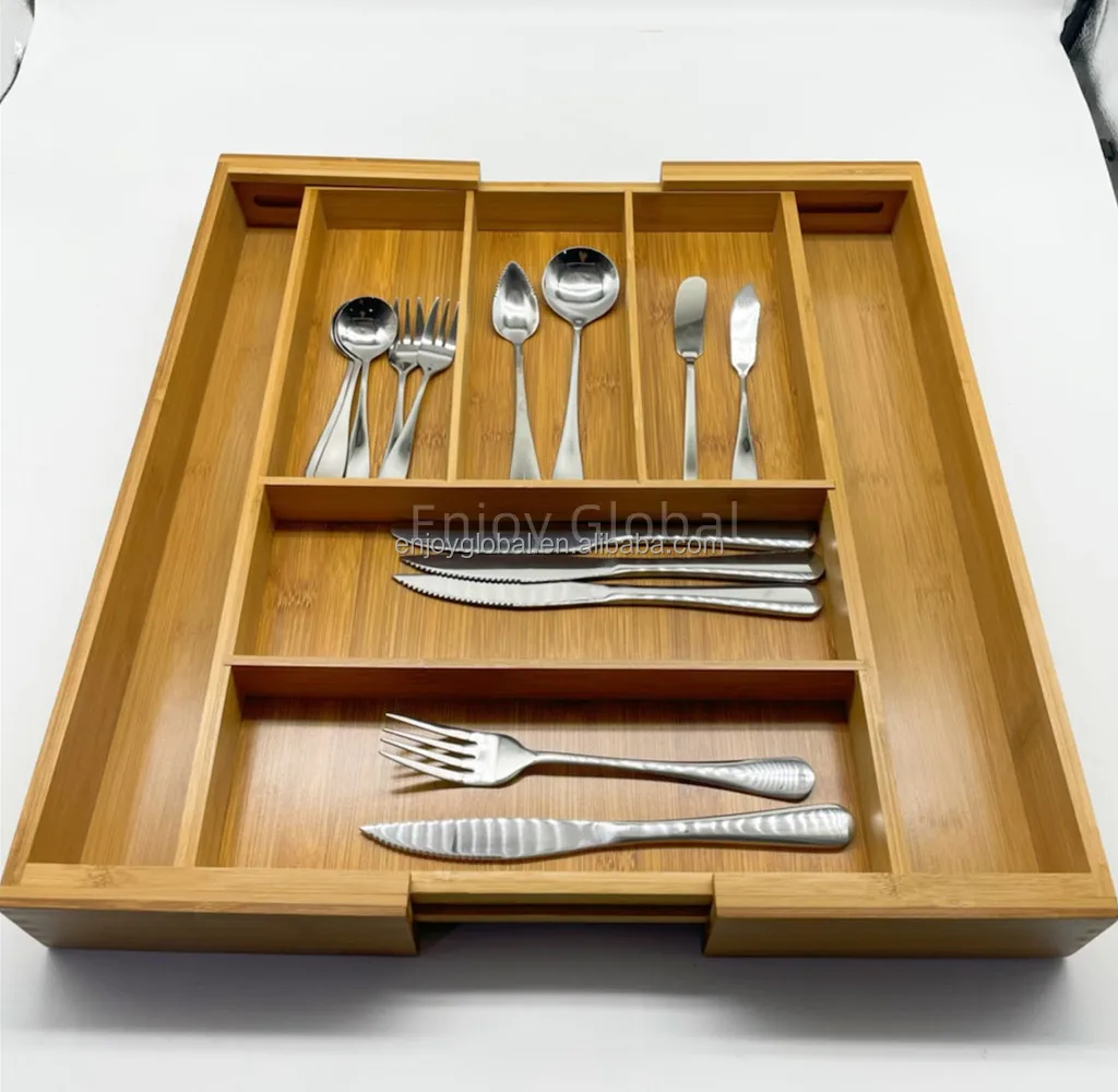 Adjustable Organizer Drawer Silverware Flatware Expandable Adjustable